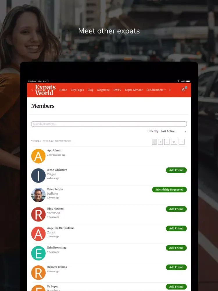 ExpatsWorld iPad 应用截图