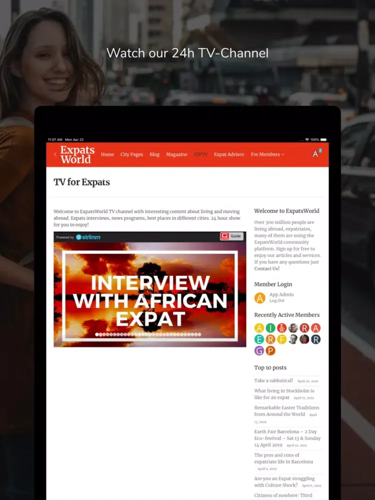 ExpatsWorld iPad 应用截图