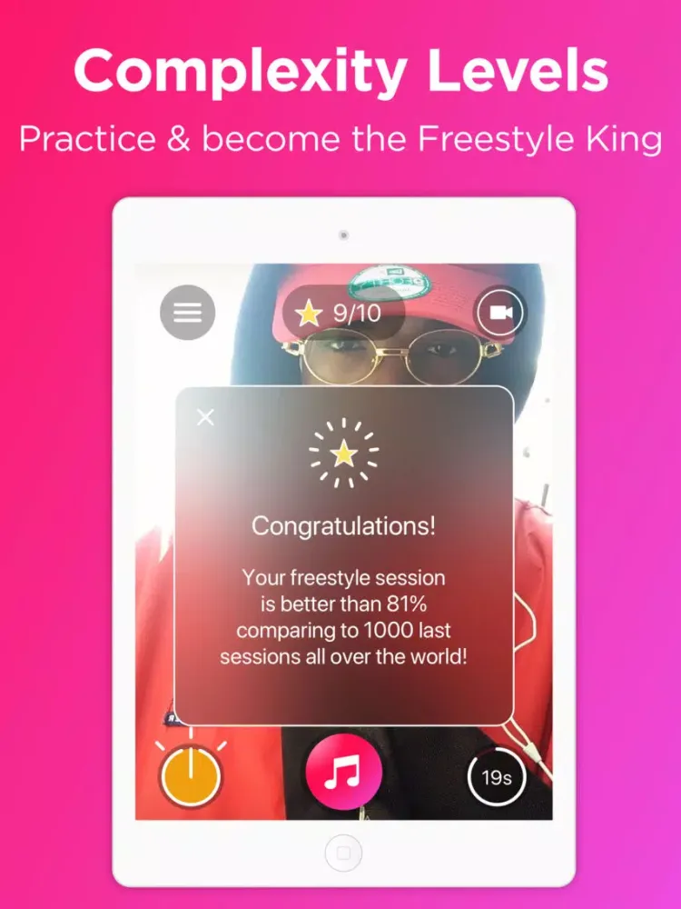 Tangkapan layar Rap over Beats. Freestyle app iPad 