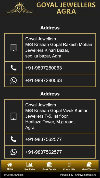 Zrzuty ekranu Goyal Jewellers Live -Agra