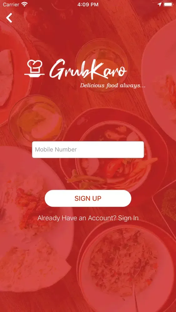 Ảnh chụp màn hình của GrubKaro