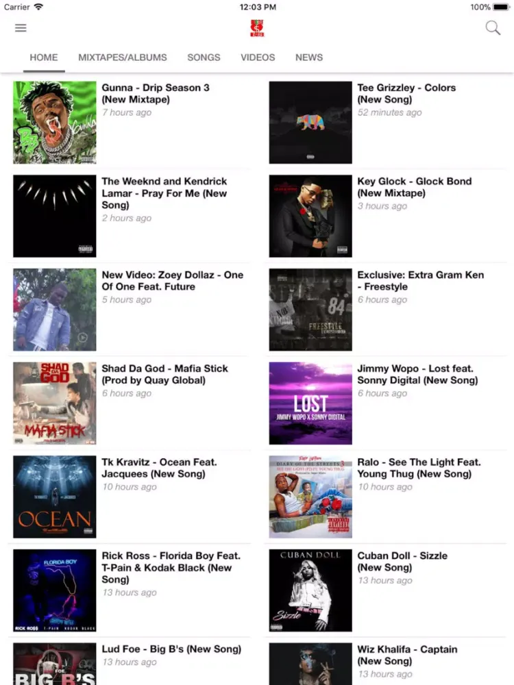 Hustle Hearted - Music App iPad  Screenshots