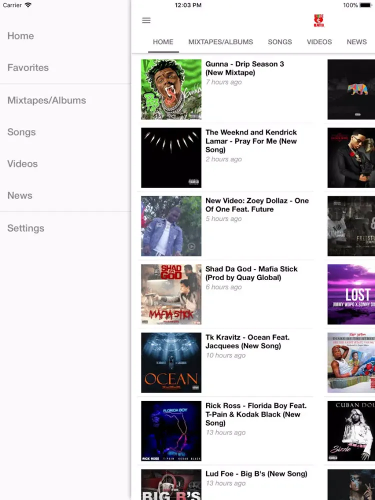 Hustle Hearted - Music App iPad  Screenshots