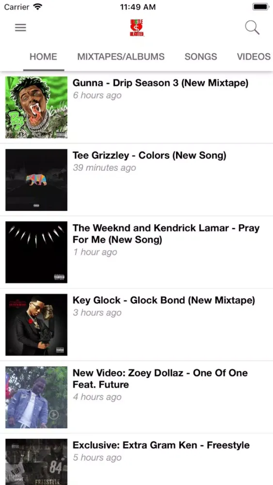 Hustle Hearted - Music App Screenshots
