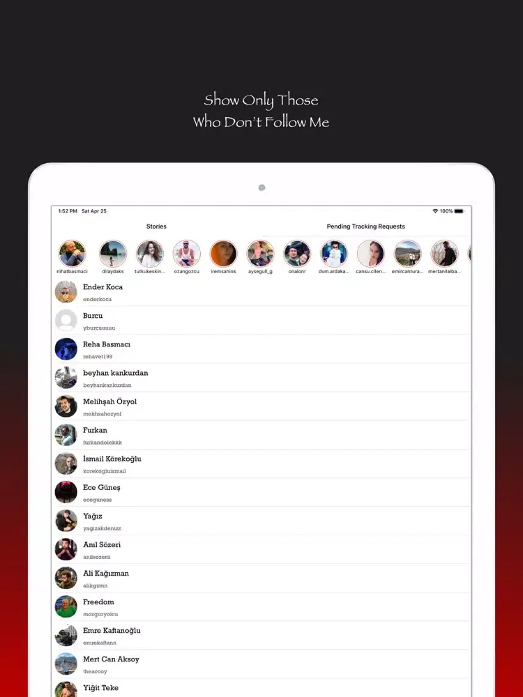 Ảnh chụp màn hình của Profile Red & Report+ iPad 