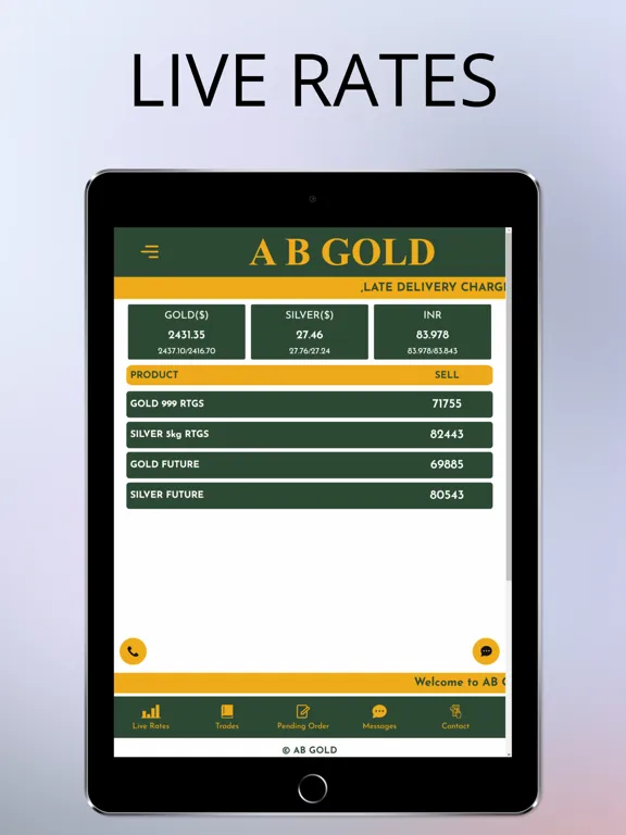 A B Gold iPad  スクリーンショット
