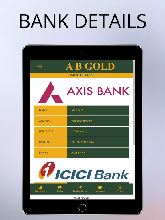 A B Gold iPad  スクリーンショット