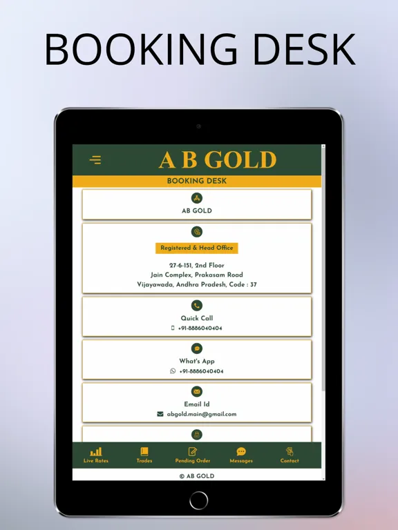 A B Gold iPad  スクリーンショット