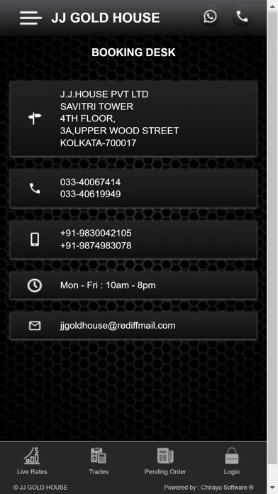 Tangkapan layar JJ Gold House Live