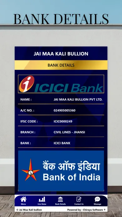 Tangkapan skrin JMK Bullion - Jhansi