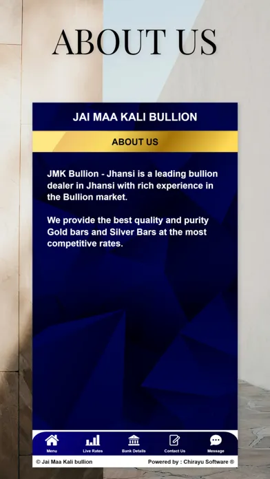Tangkapan skrin JMK Bullion - Jhansi