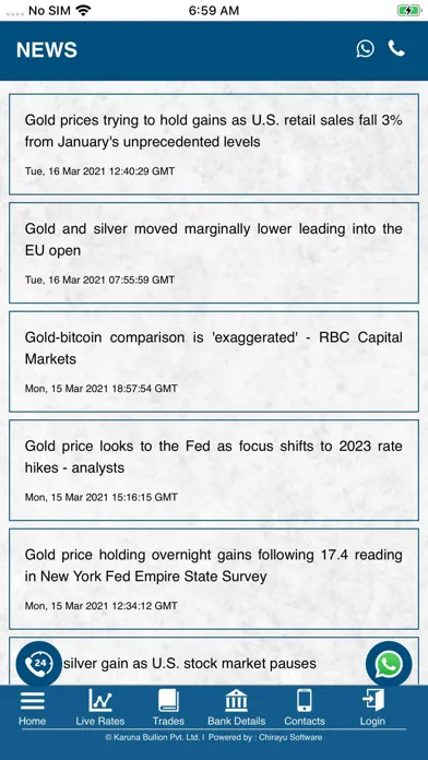 Ảnh chụp màn hình của Karuna bullion
