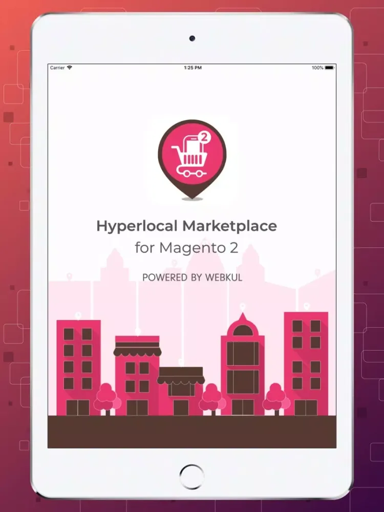 Tangkapan skrin Magento2 Hyperlocal Mobile App iPad 