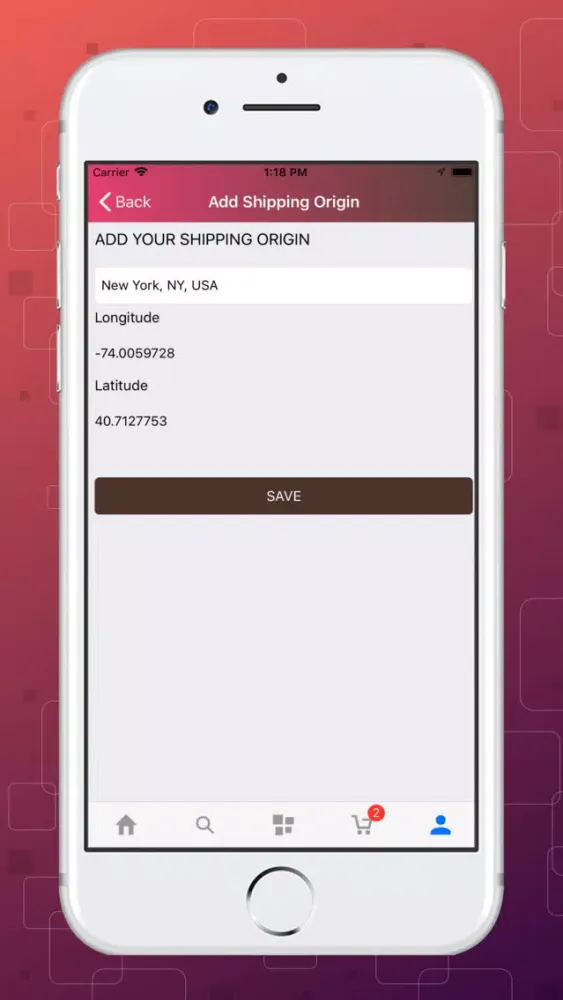 Tangkapan skrin Magento2 Hyperlocal Mobile App