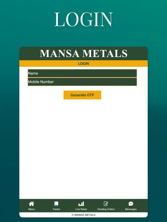 Screenshot di Mansa Metals iPad 