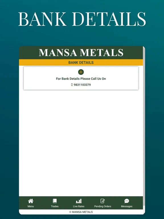 Screenshot di Mansa Metals iPad 