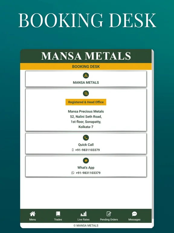 Screenshot di Mansa Metals iPad 