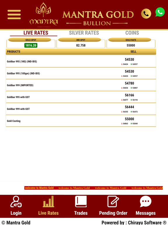 Mantra Gold Live iPad  سکرین شاٹس
