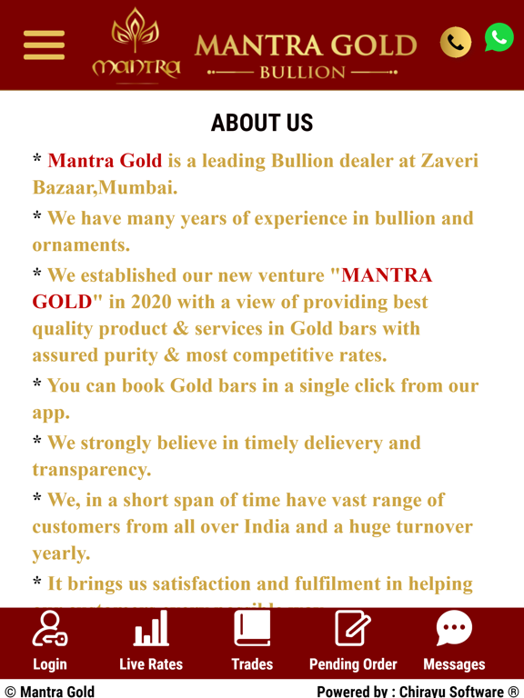 Mantra Gold Live iPad  سکرین شاٹس
