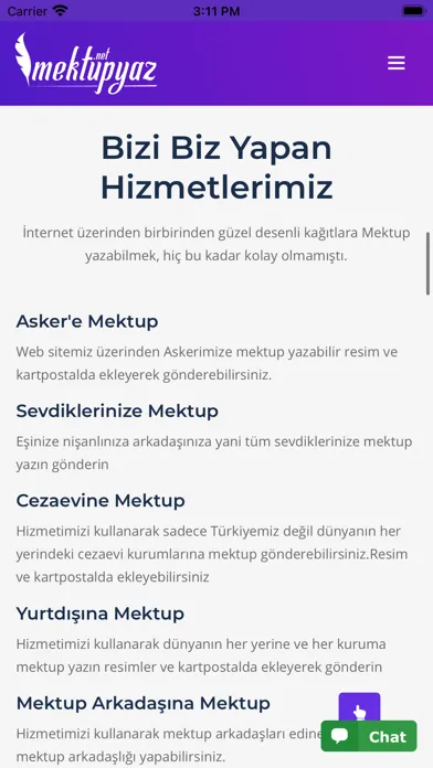 Screenshot di Mektup Yaz ve Gönder