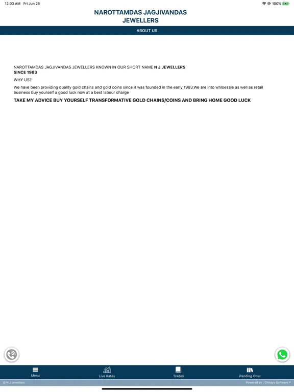 N J Jewellers iPad 应用截图