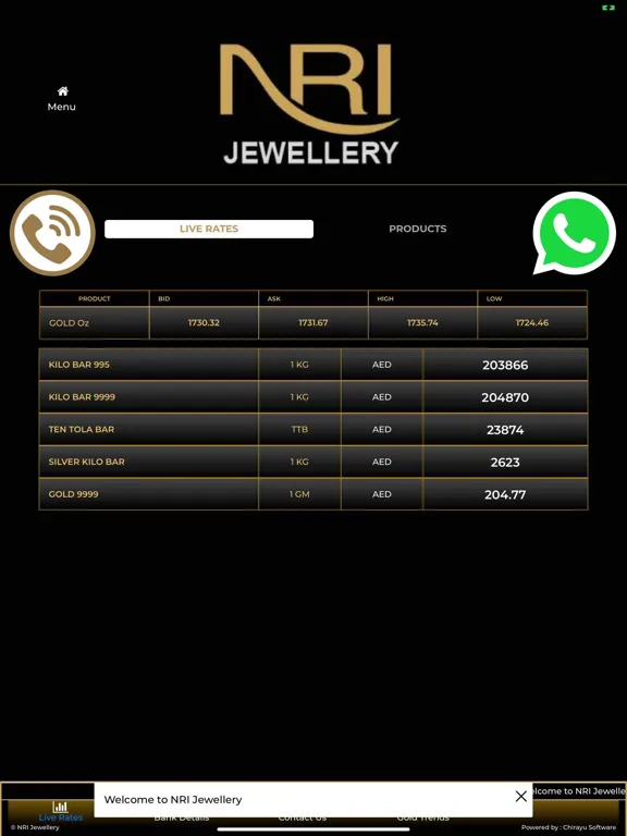 NRI Jewellery iPad  Screenshots