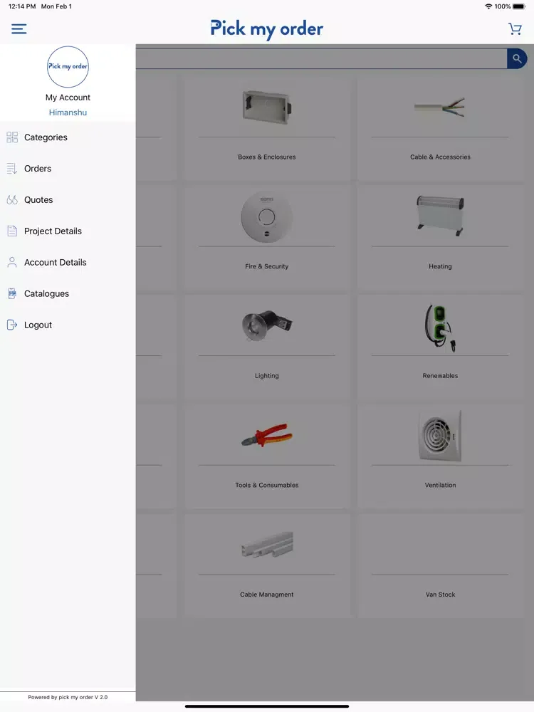 Zrzuty ekranu Pick My Order iPad 