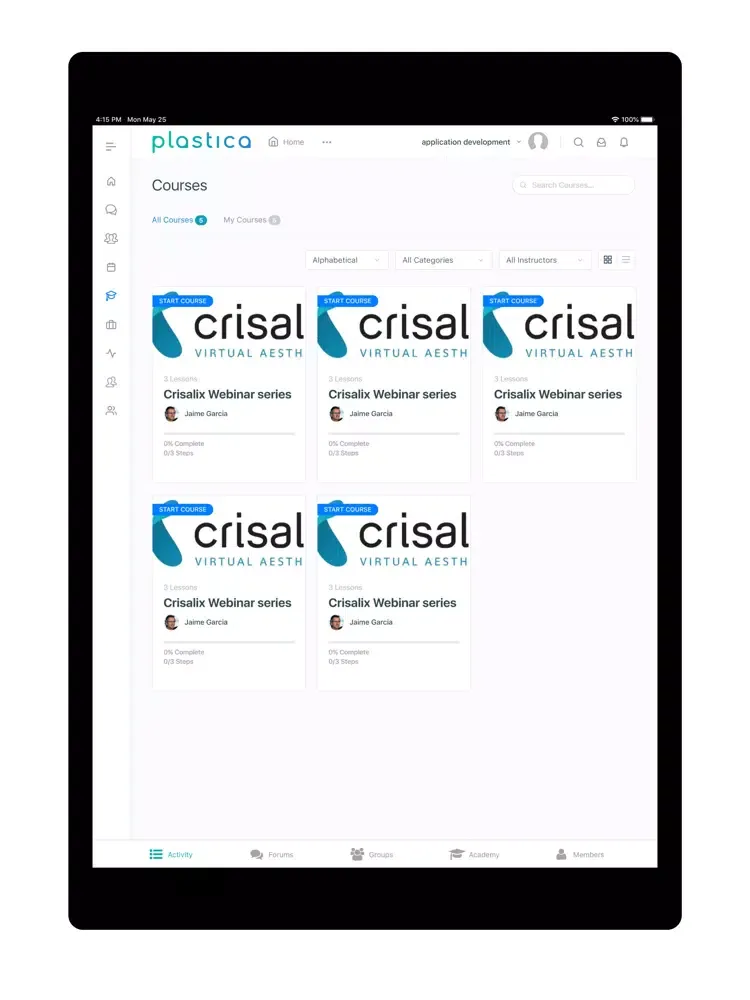 Plastica App iPad  Screenshots