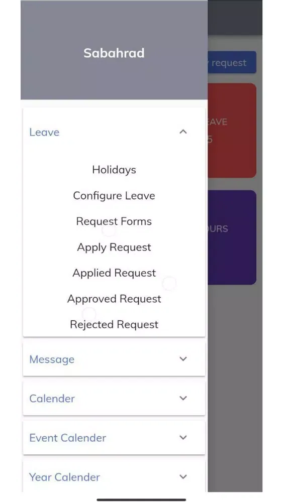 Leave Management - Sabahrad Screenshots