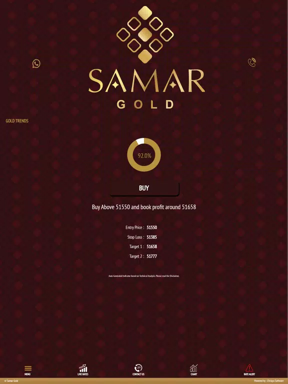 Tangkapan skrin Samar Gold iPad 