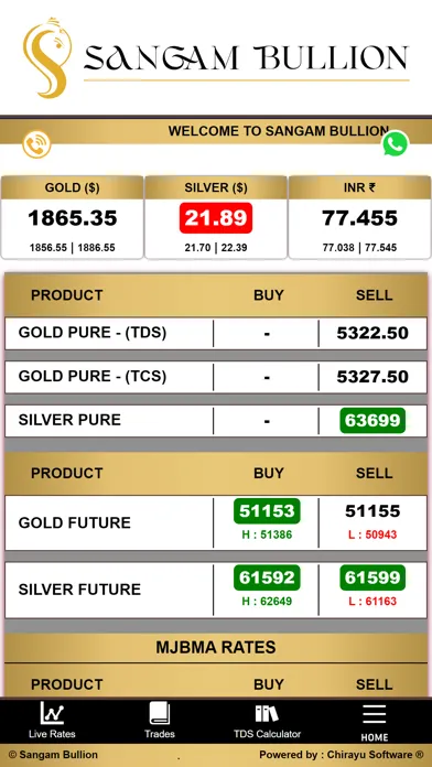 Sangam Bullion Spot Screenshots