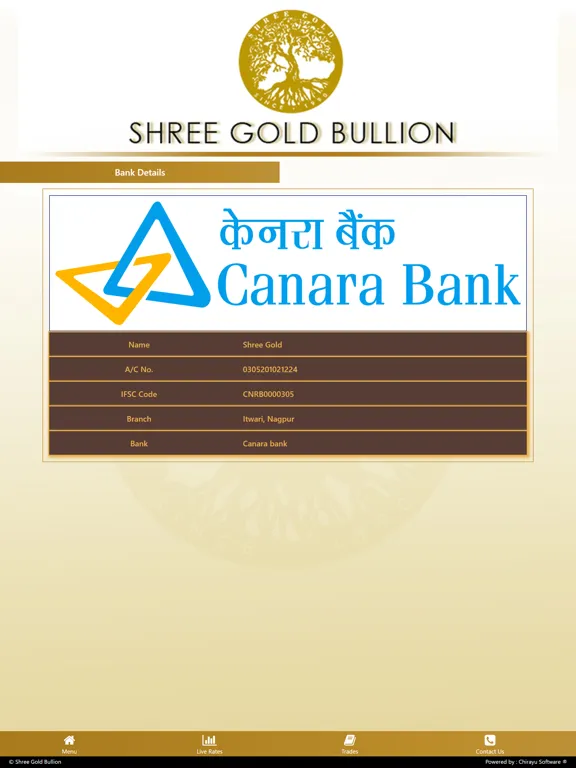 Capturas de tela do Shree Gold Bullion iPad 