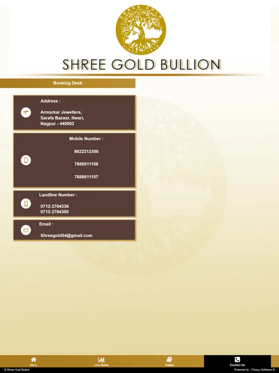Capturas de tela do Shree Gold Bullion iPad 