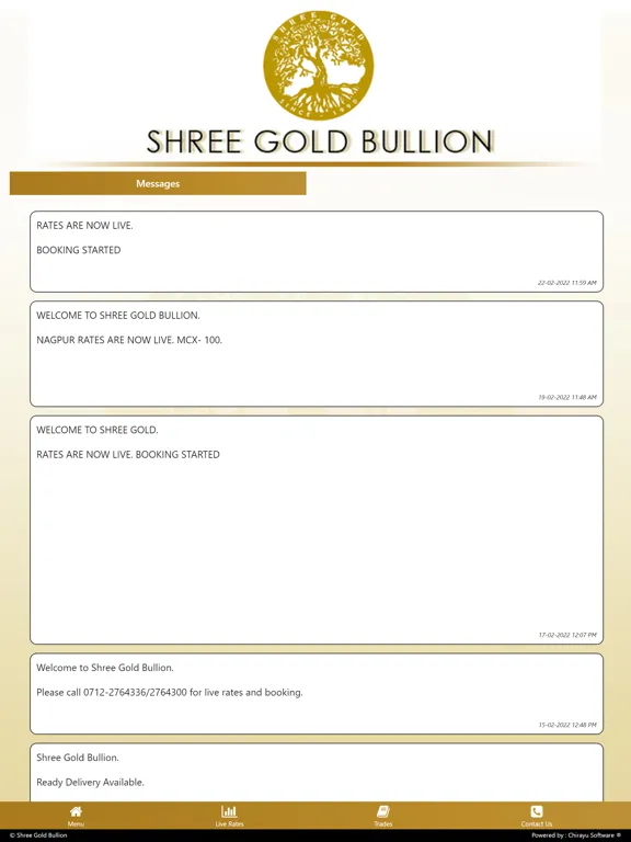 Capturas de tela do Shree Gold Bullion iPad 