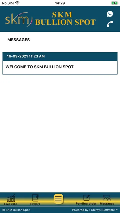 Capturas de tela do SKM Bullion Spot