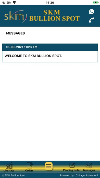 Capturas de tela do SKM Bullion Spot