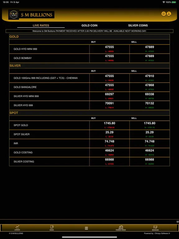 SM Bullion iPad 应用截图