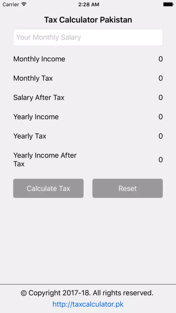 Tax Calculator - Pakistan Screenshots