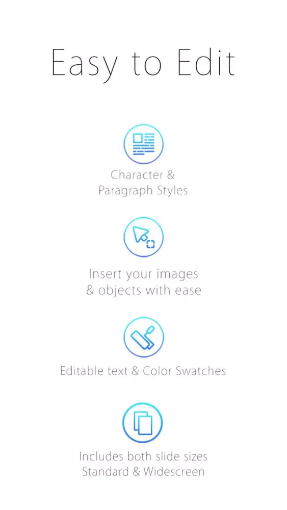 Captures d'écran de Templates for Keynote - L Edition