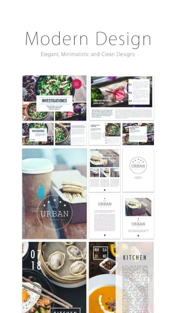 Ảnh chụp màn hình của Templates for Pages - L Edition