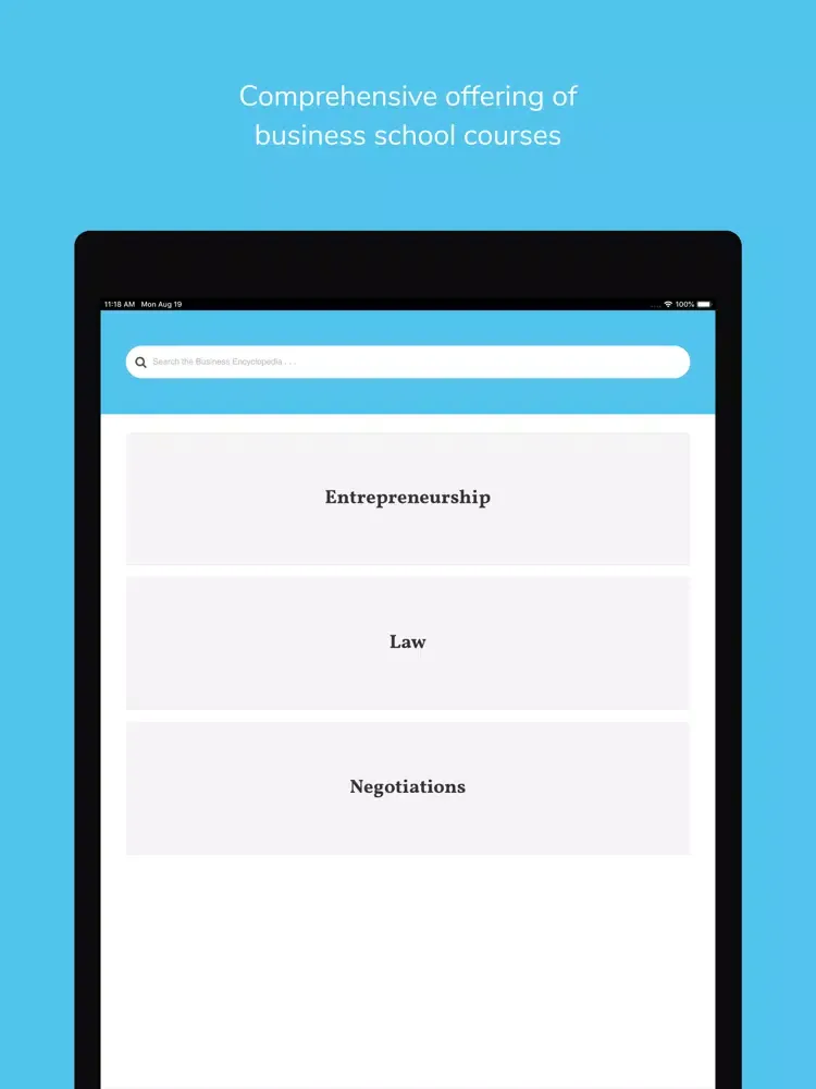 Ảnh chụp màn hình của The Business Professor iPad 