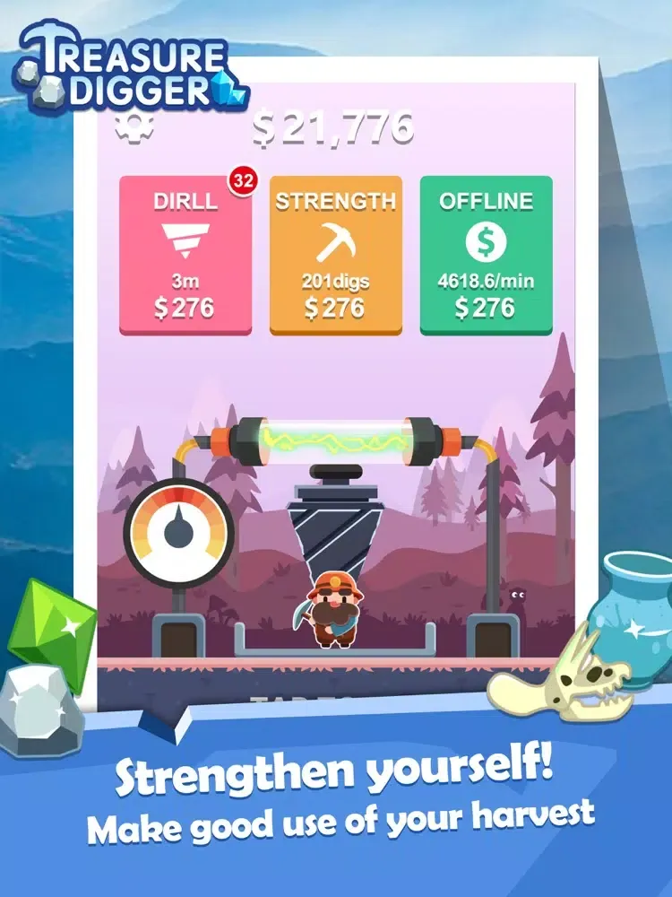 Zrzuty ekranu Treasure Digger:Miner! iPad 