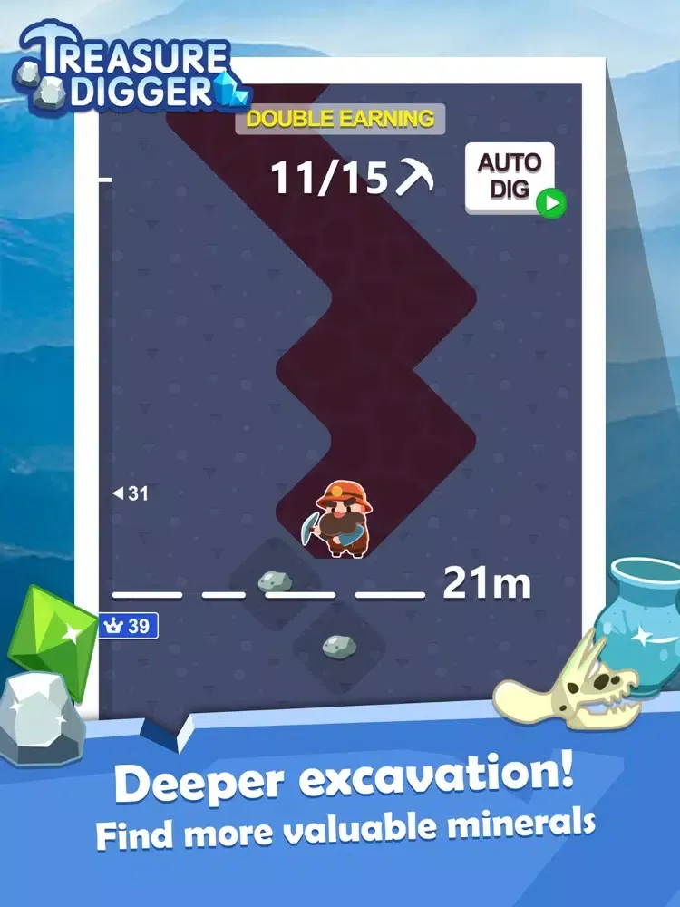 Zrzuty ekranu Treasure Digger:Miner! iPad 