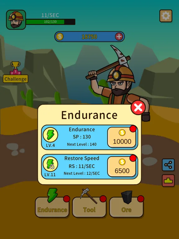 Idle Mine Clicker: Tap Upgrade iPad  Screenshots