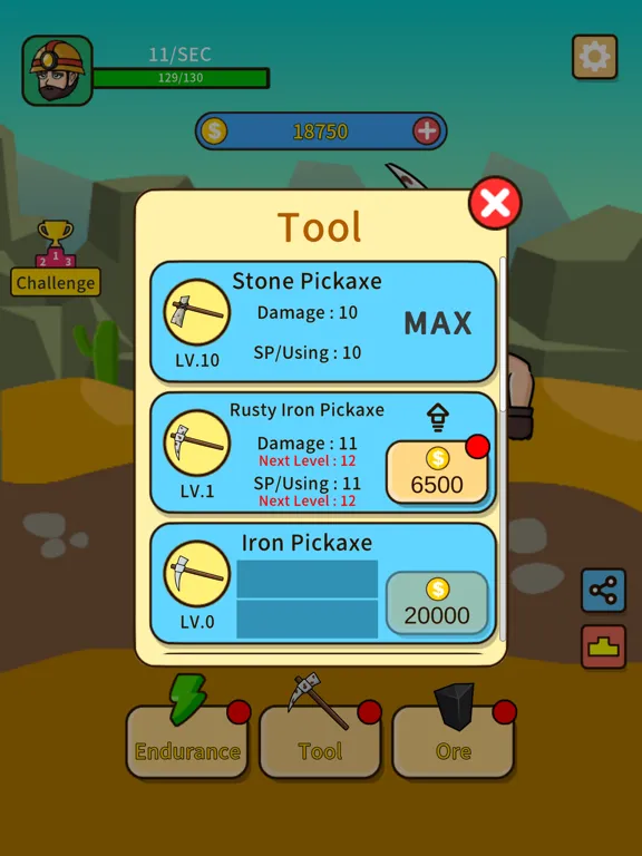 Idle Mine Clicker: Tap Upgrade iPad  Screenshots