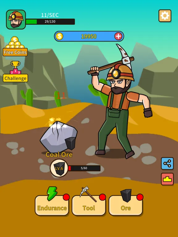 Idle Mine Clicker: Tap Upgrade iPad  Screenshots