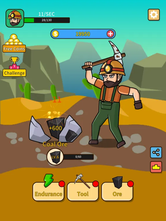 Idle Mine Clicker: Tap Upgrade iPad  Screenshots