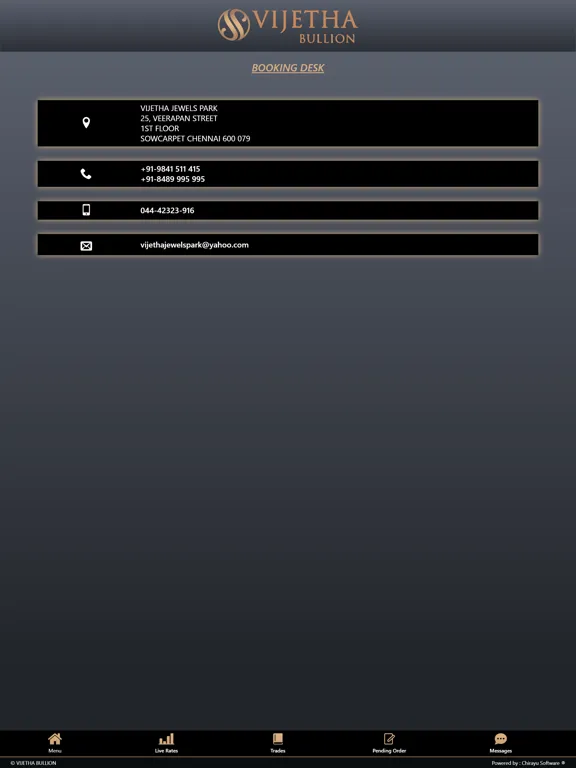 Vijetha Bullion iPad  স্ক্রিনশট