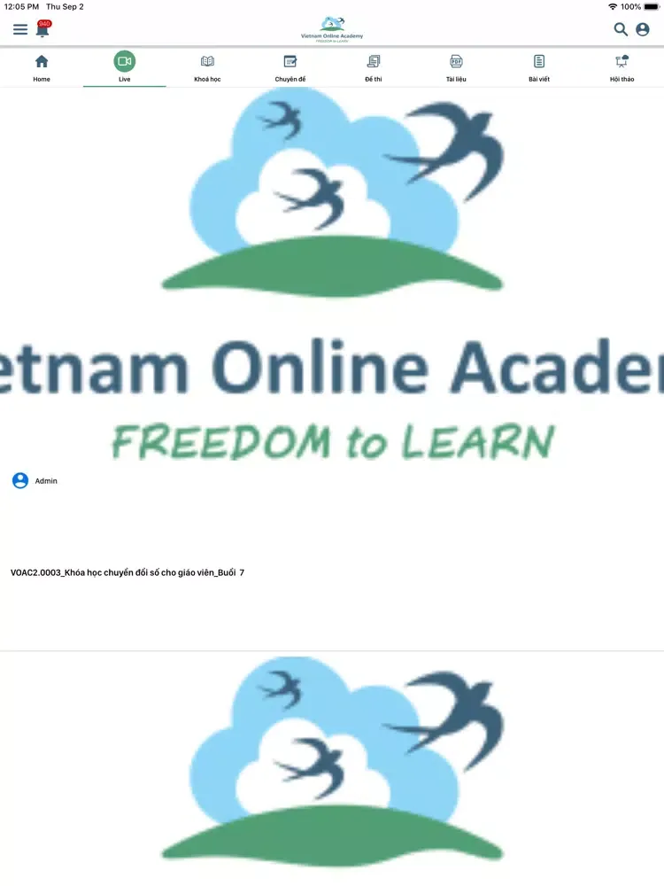 Capturas de tela do VOA - Vietnam Online Academy iPad 