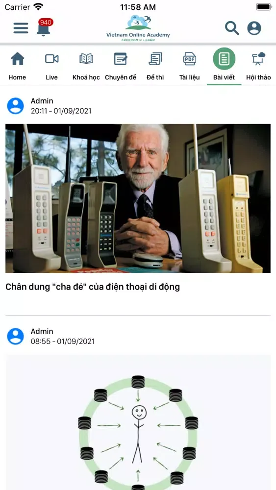 Capturas de tela do VOA - Vietnam Online Academy